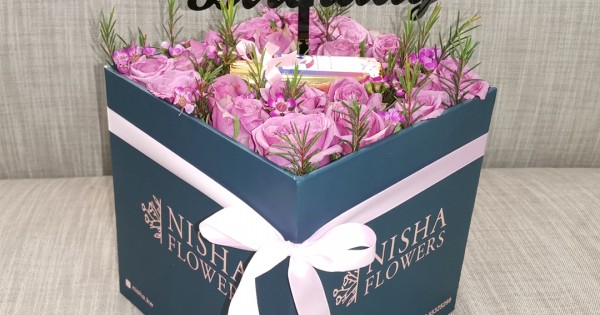 Purple Happy Birthday Box- Purple Happy Birthday Box-